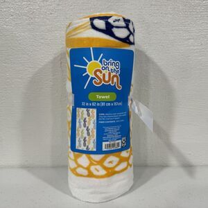 Bring on the Sun Beach Towel 32x62" Pineapple Pattern 100% Cotton